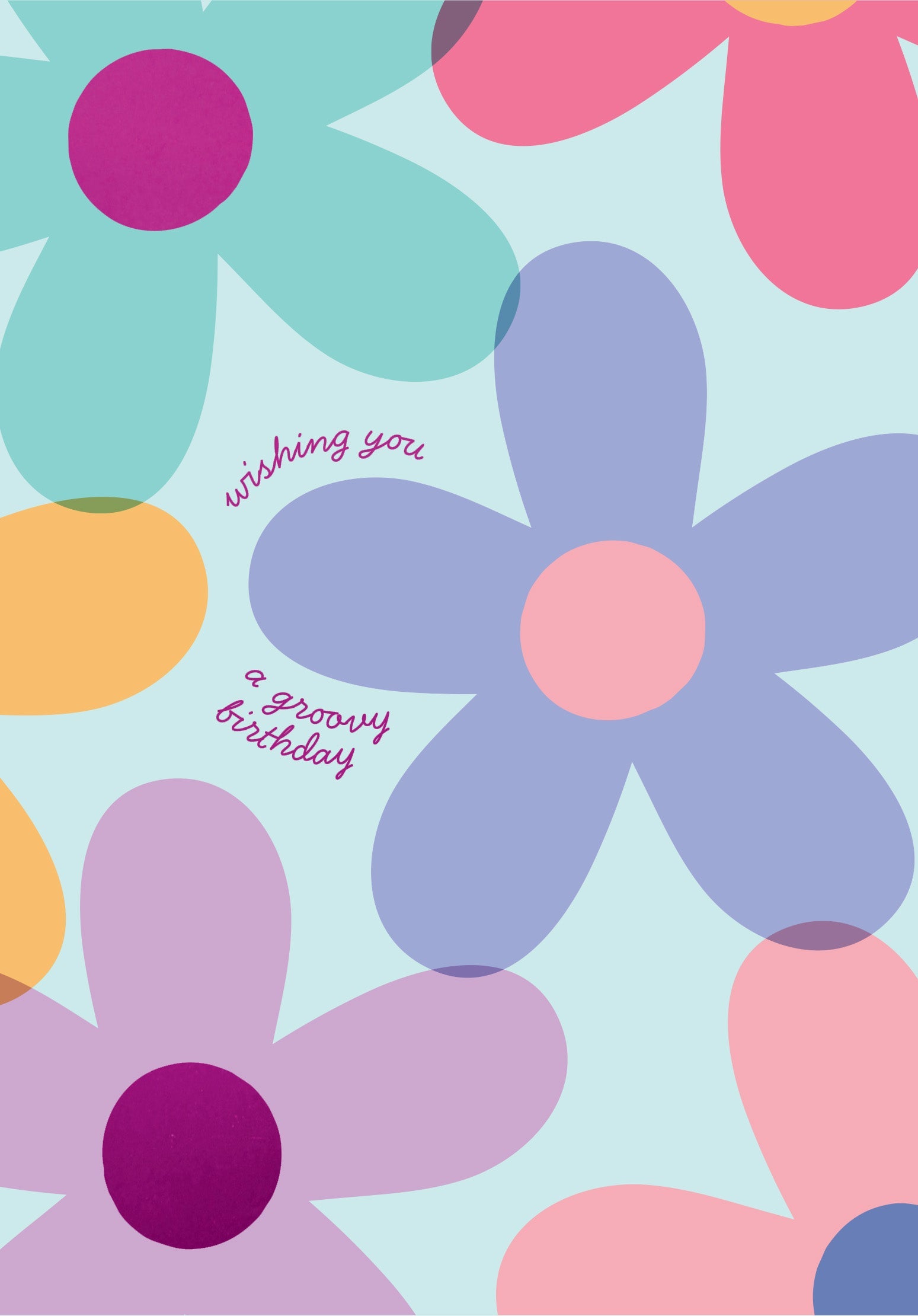 Greeting Card Good Vibes - GROOVY BIRTHDAY